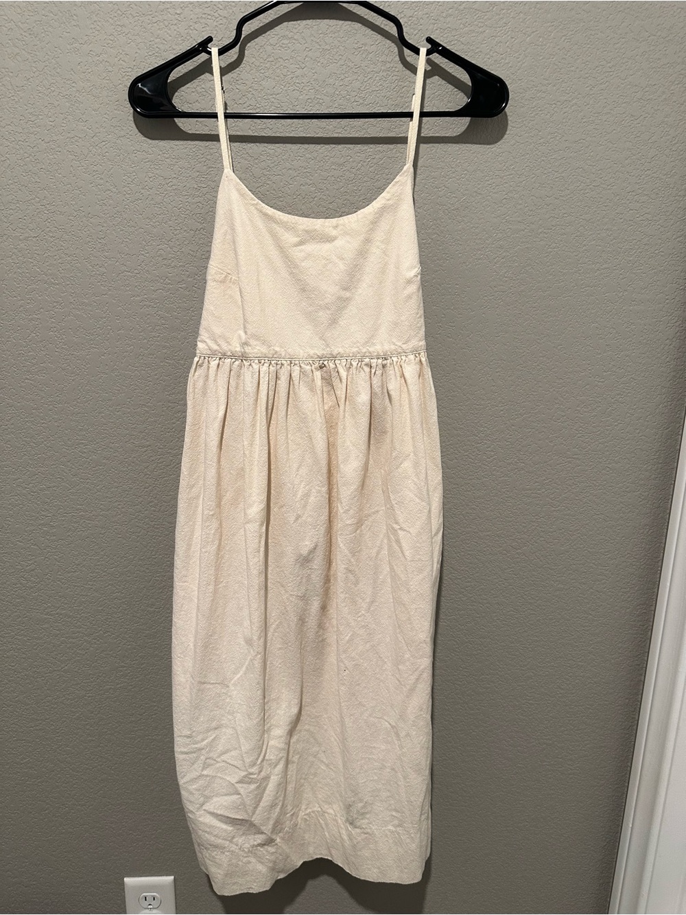 Free People Cream cotton apron Dress